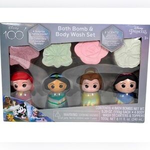 New Disney Princess Bath Bomb & Body Wash Set, 8-Piece Set
